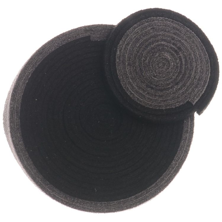 SAFETY PIN SPIRAL SUEDE BROOCH