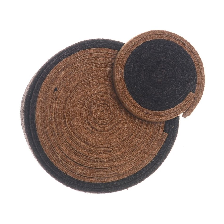 SAFETY PIN SPIRAL SUEDE BROOCH
