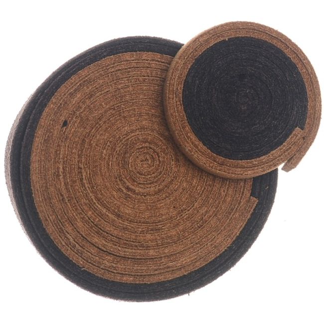 SAFETY PIN SPIRAL SUEDE BROOCH