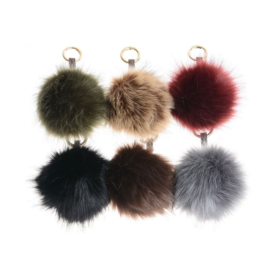 FUR POMPOM KEYCHAIN