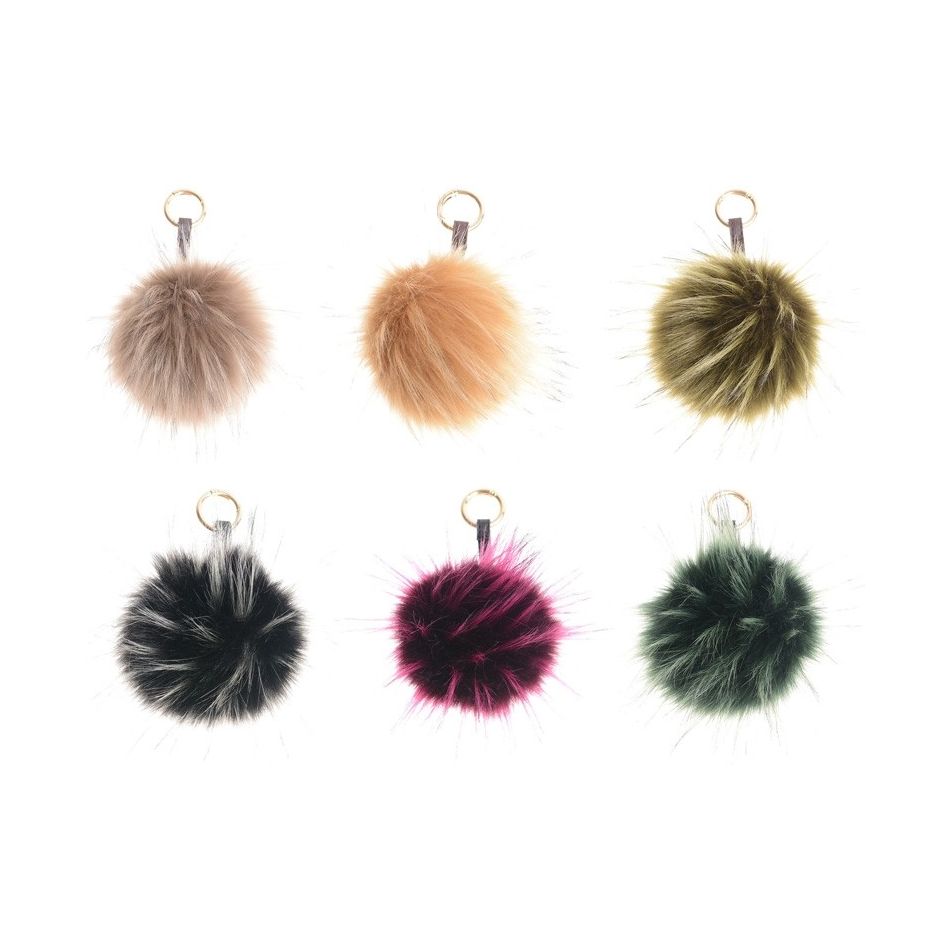 FUR POMPOM KEYCHAIN