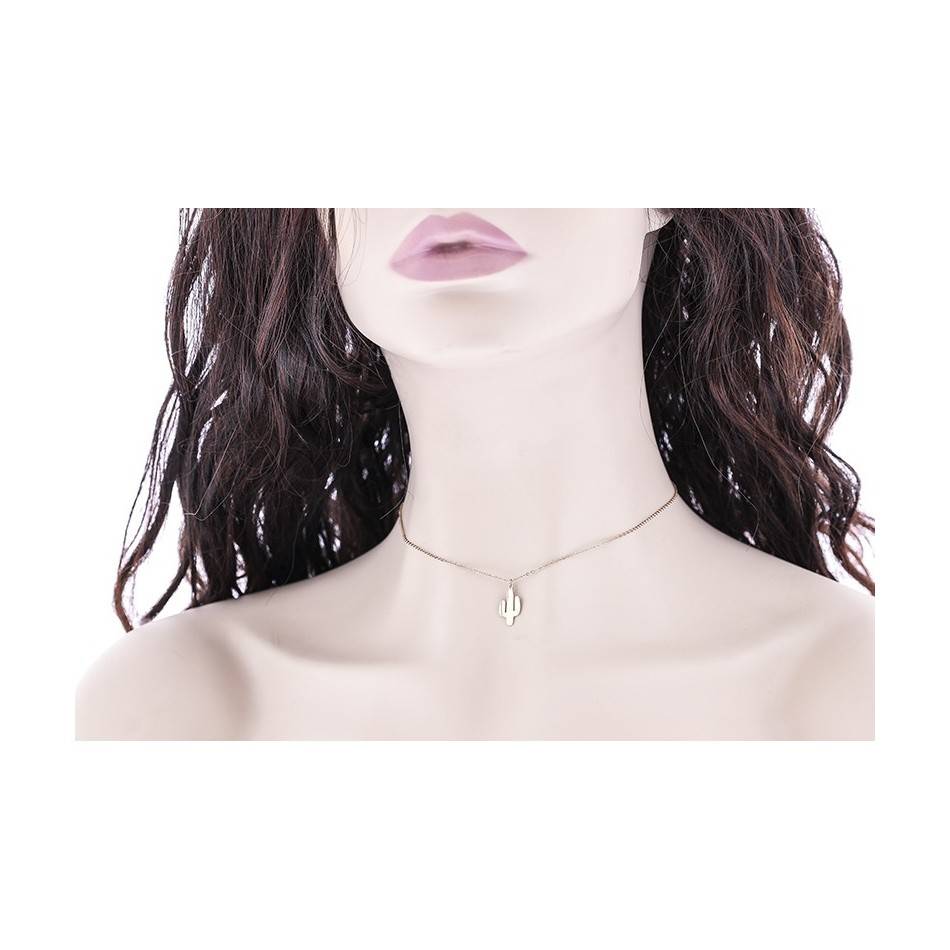 CACTUS STEEL SHORT NECKLACE