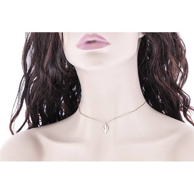CACTUS STEEL SHORT NECKLACE
