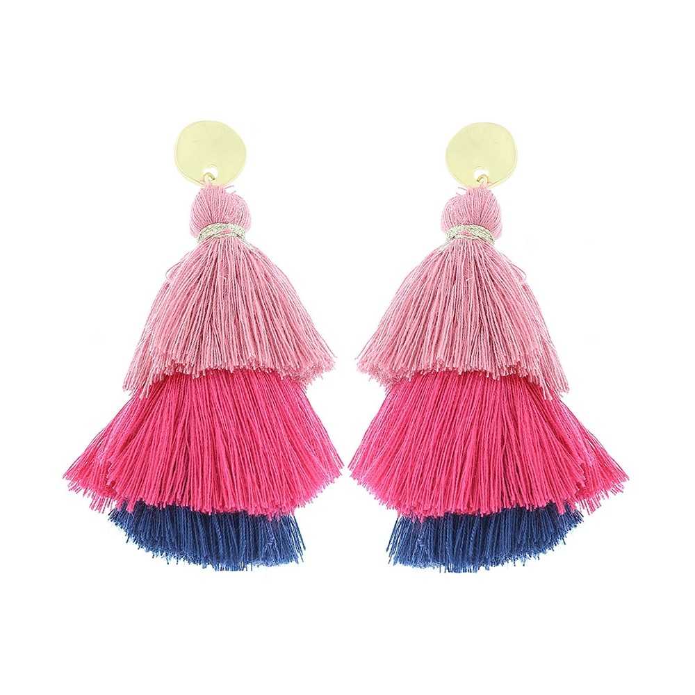 TRIPLE FRINGE STRAP EARRINGS