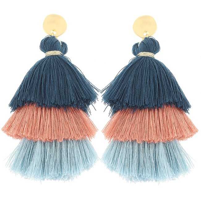 TRIPLE FRINGE STRAP EARRINGS