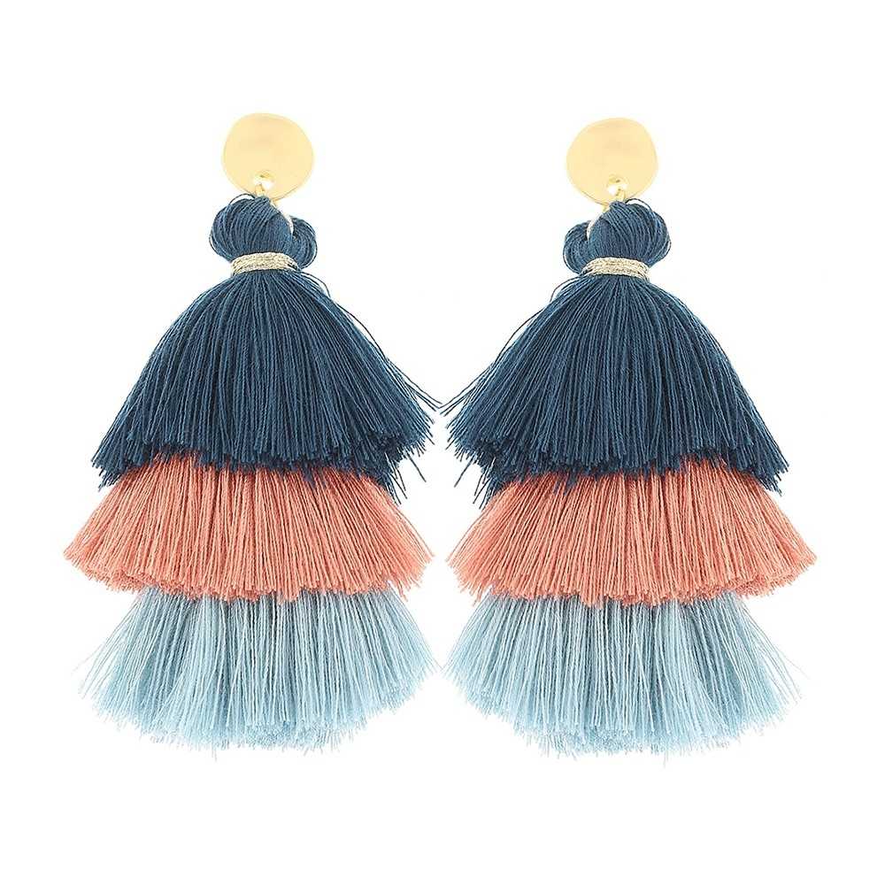 TRIPLE FRINGE STRAP EARRINGS