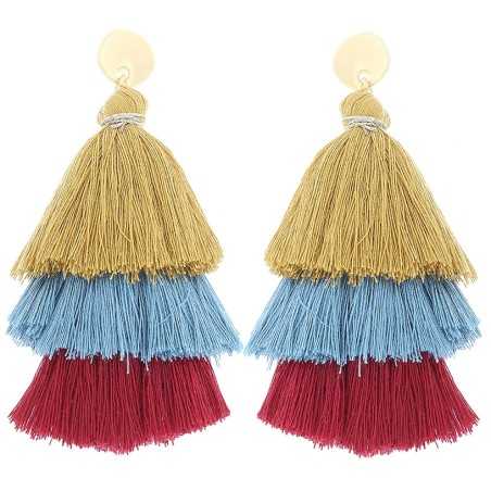 TRIPLE FRINGE STRAP EARRINGS