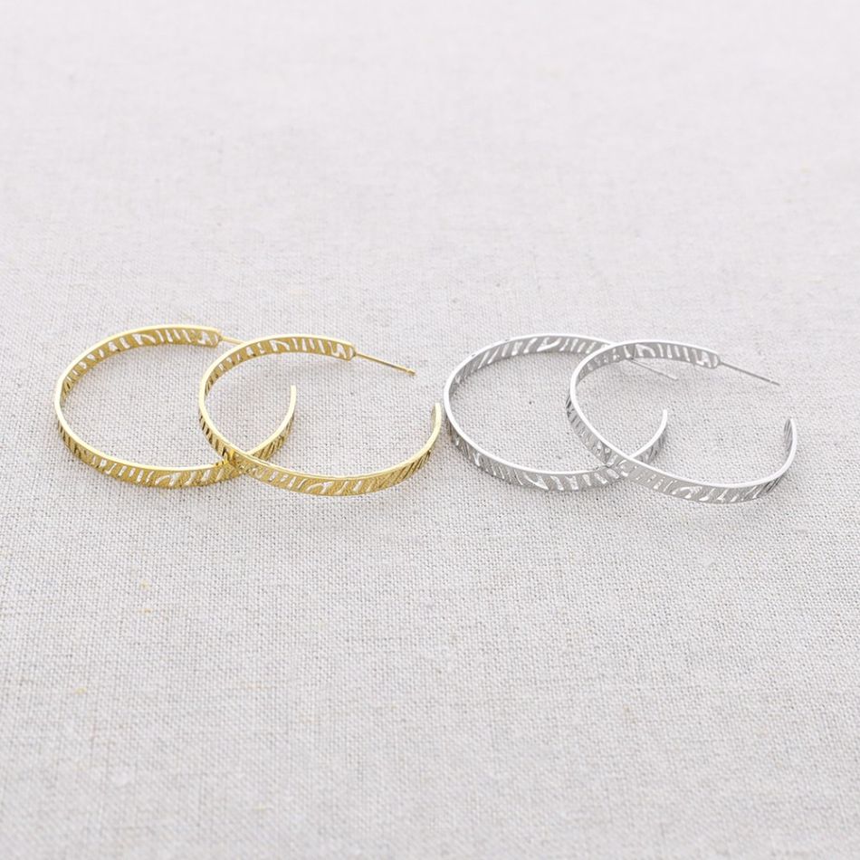 STEEL HOOP EARRINGS