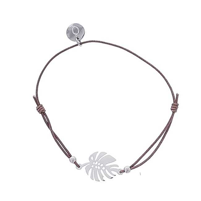 CHEESE PLANT LEAF ELASTIC STEEL BRACELET