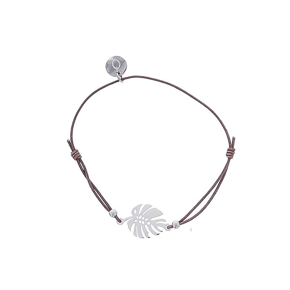 CHEESE PLANT LEAF ELASTIC STEEL BRACELET