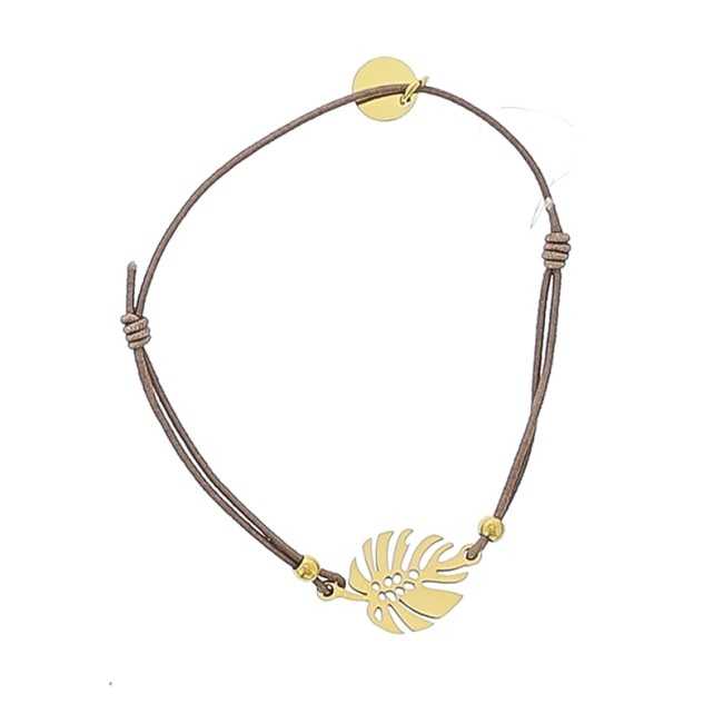 CHEESE PLANT LEAF ELASTIC STEEL BRACELET