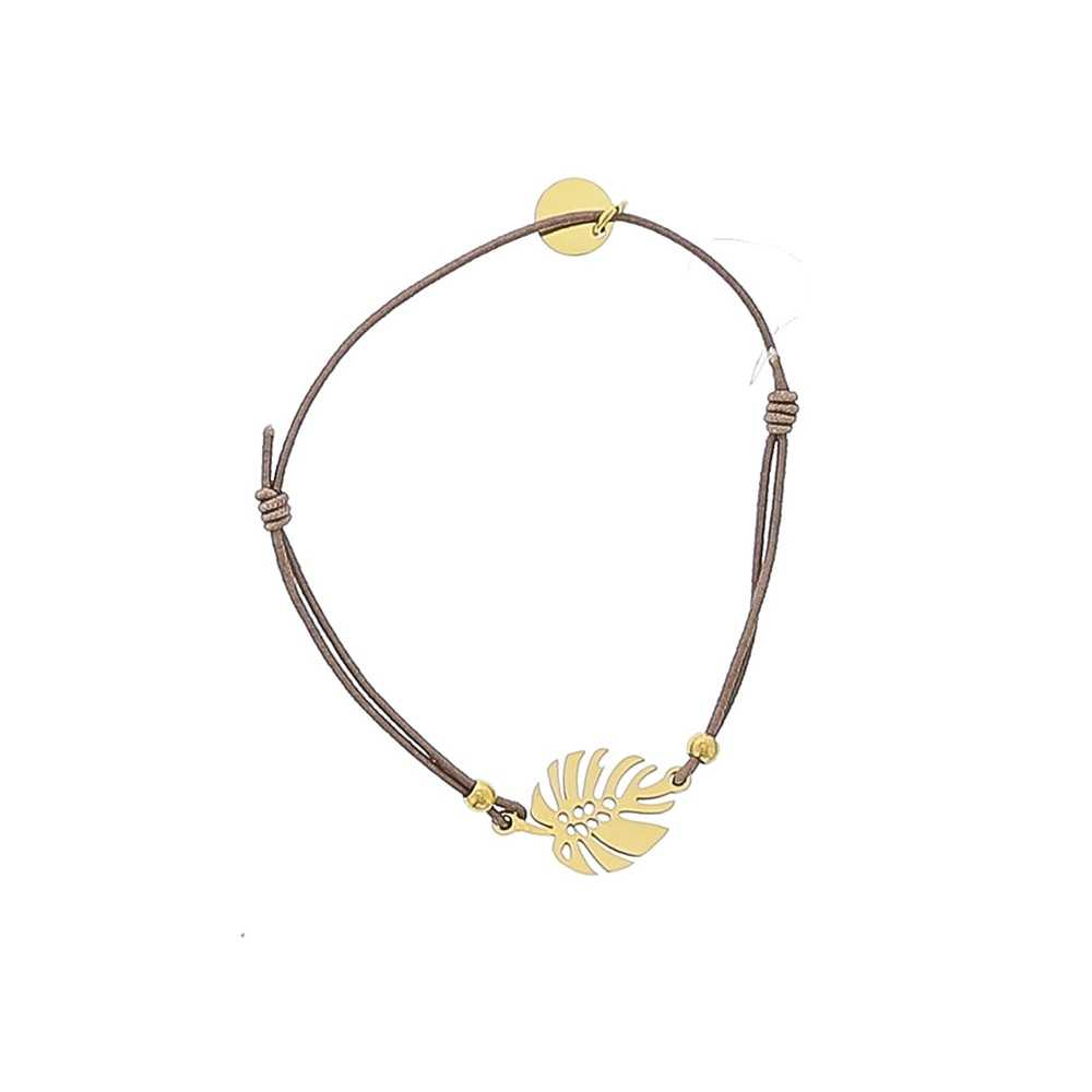 CHEESE PLANT LEAF ELASTIC STEEL BRACELET