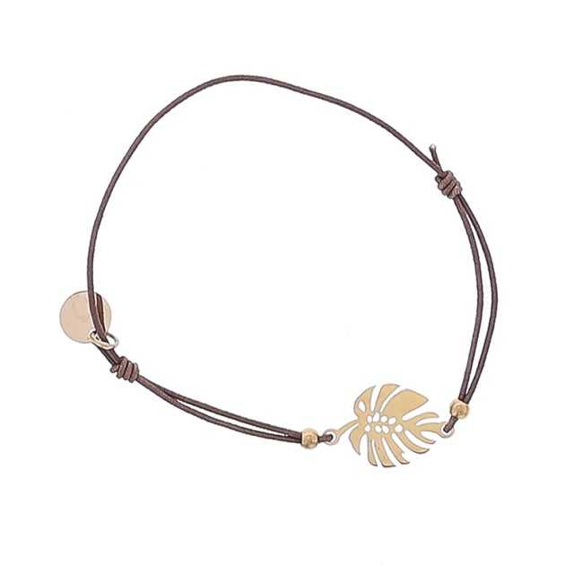 CHEESE PLANT LEAF ELASTIC STEEL BRACELET