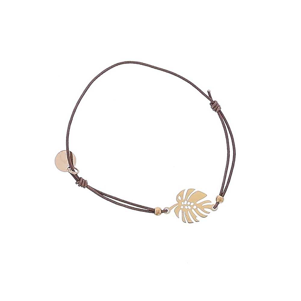 CHEESE PLANT LEAF ELASTIC STEEL BRACELET