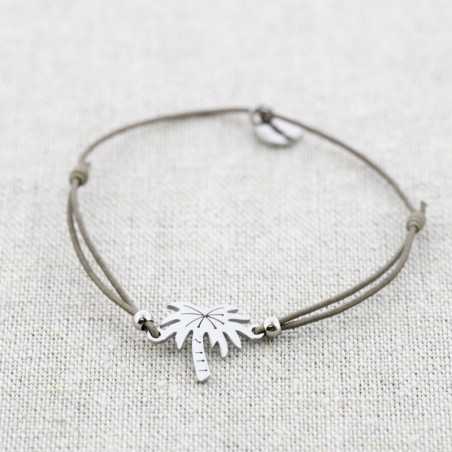 ELASTIC PALM TREE STEEL BRACELET