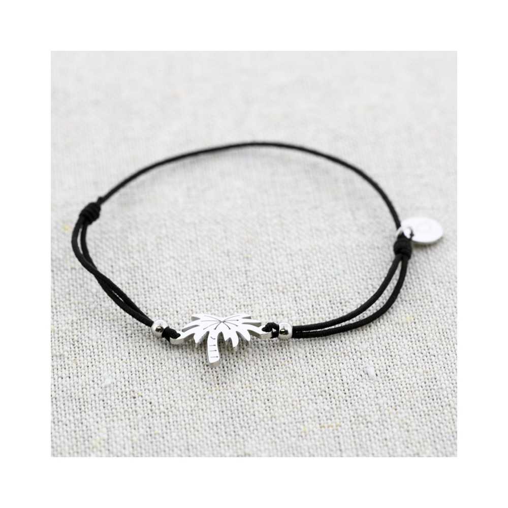 ELASTIC PALM TREE STEEL BRACELET