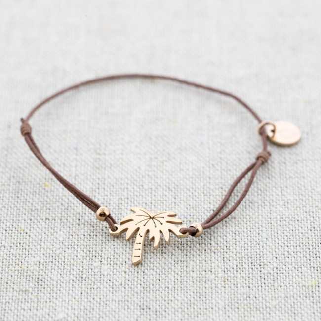 ELASTIC PALM TREE STEEL BRACELET