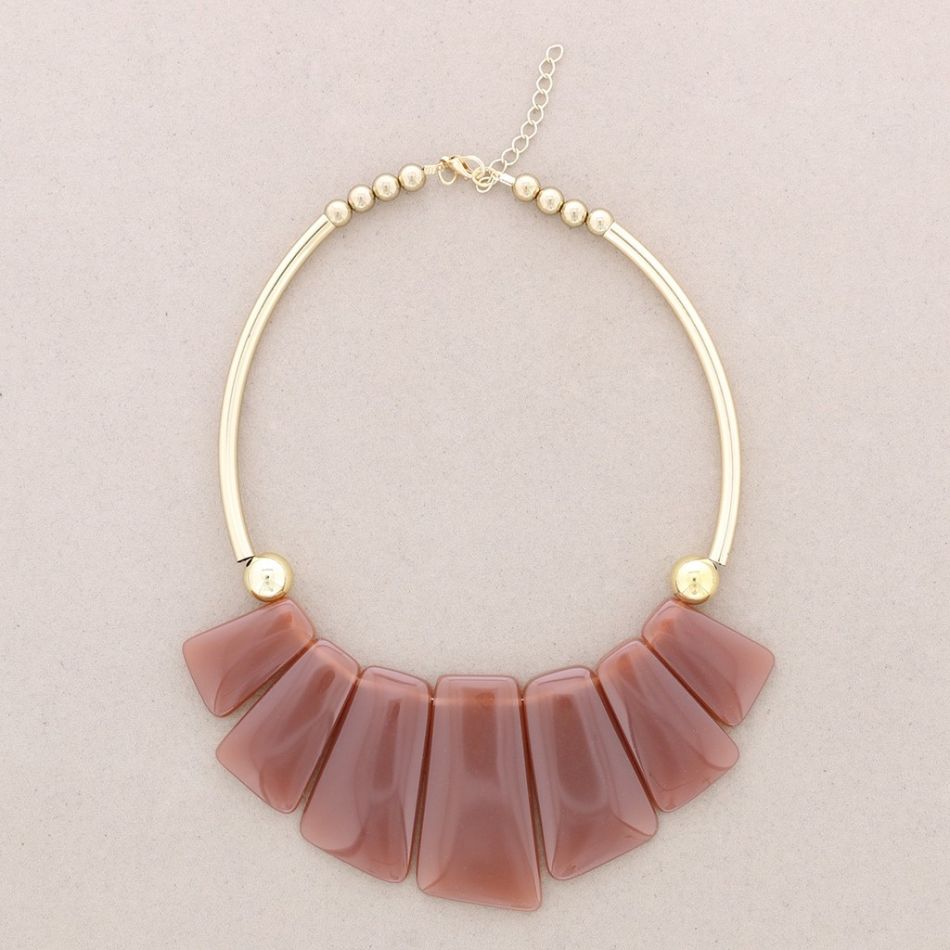 RESIN BEADS SHORT NECKLACE