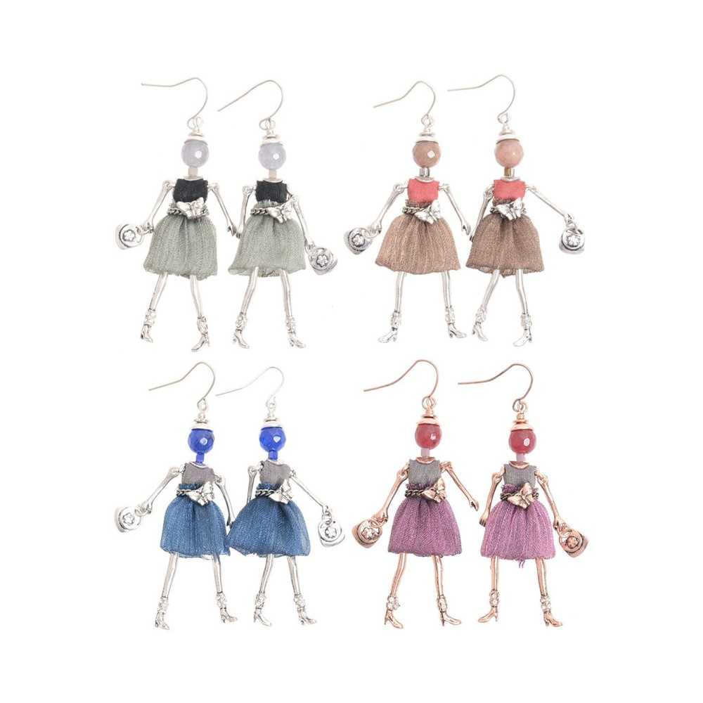 DOLL PENDANT EARRINGS