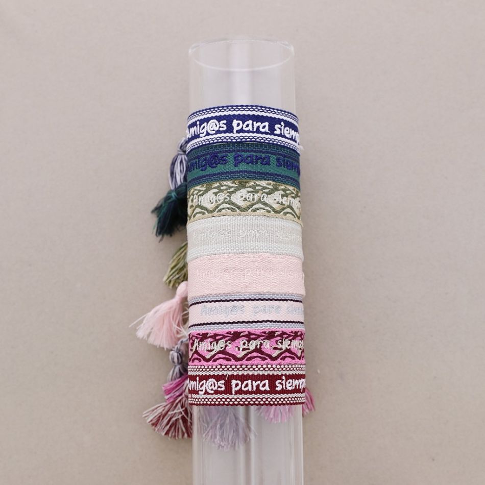 PULSERA MACRAMÉ AMIGOS PARA SIEMPRE FLECOS