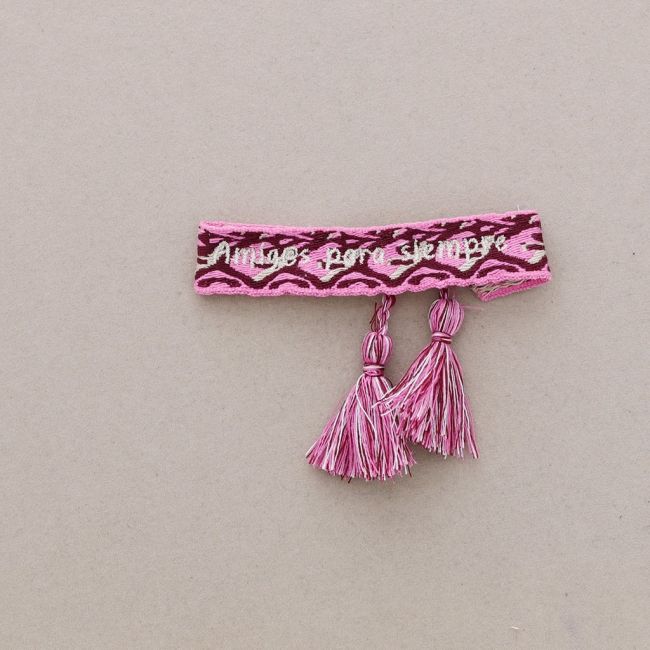 PULSERA MACRAMÉ AMIGOS PARA SIEMPRE FLECOS