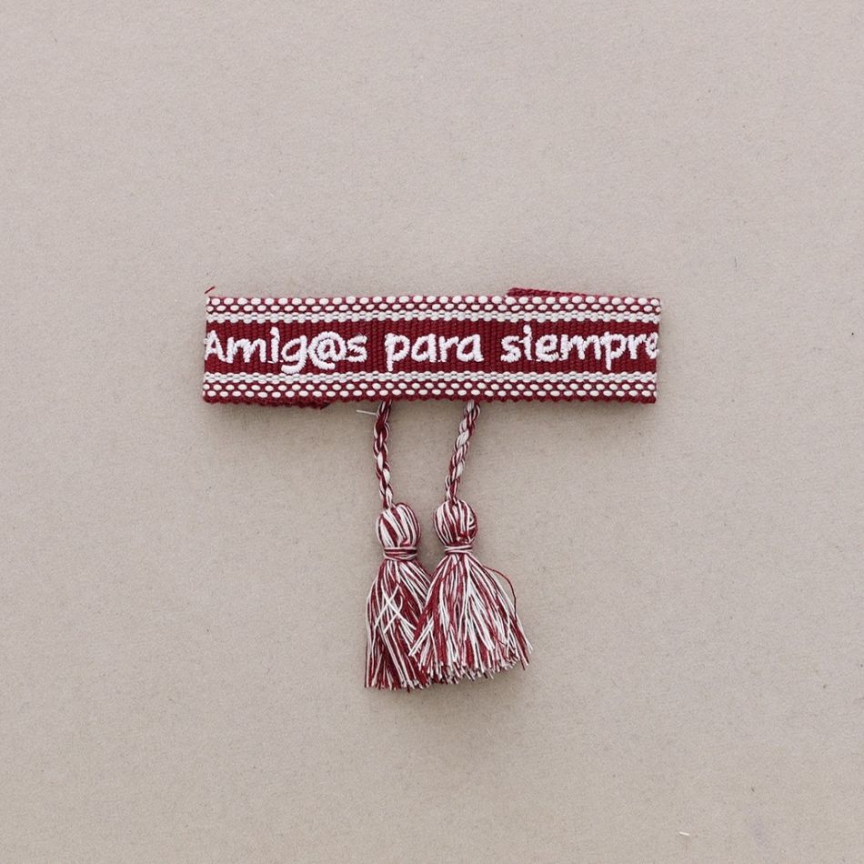 PULSERA MACRAMÉ AMIGOS PARA SIEMPRE FLECOS