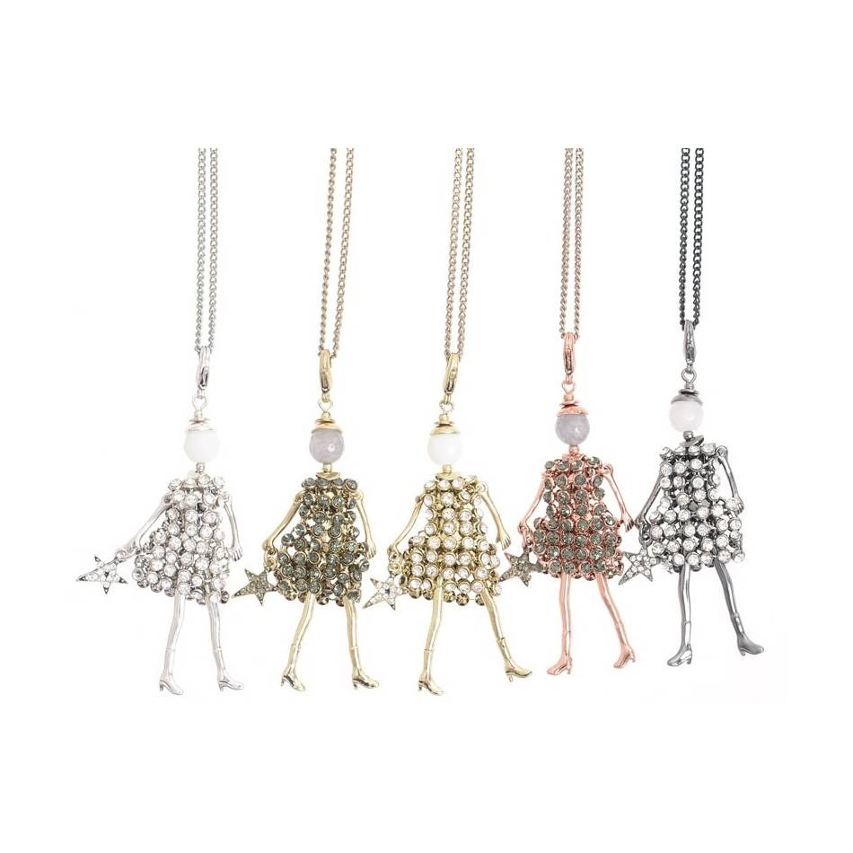 LONG PENDANT NECKLACE MINI DOLL