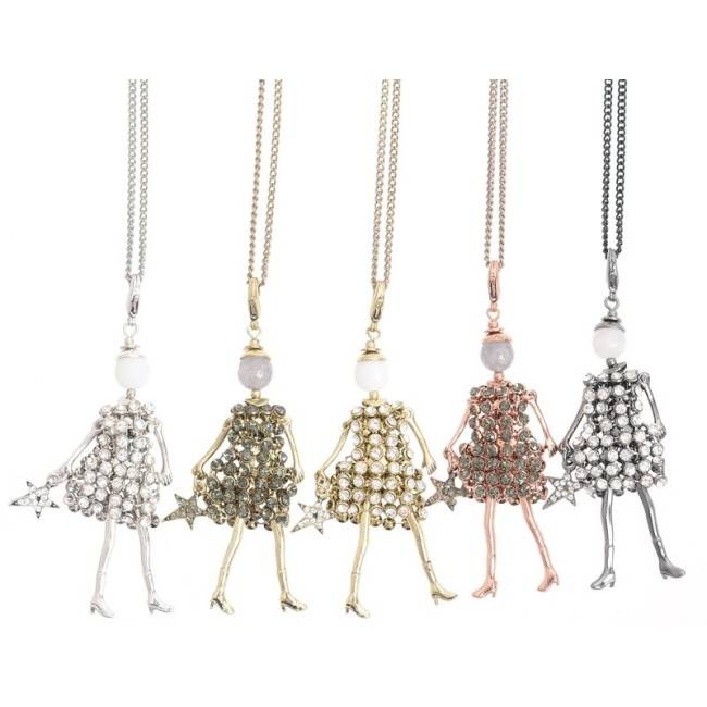 LONG PENDANT NECKLACE MINI DOLL