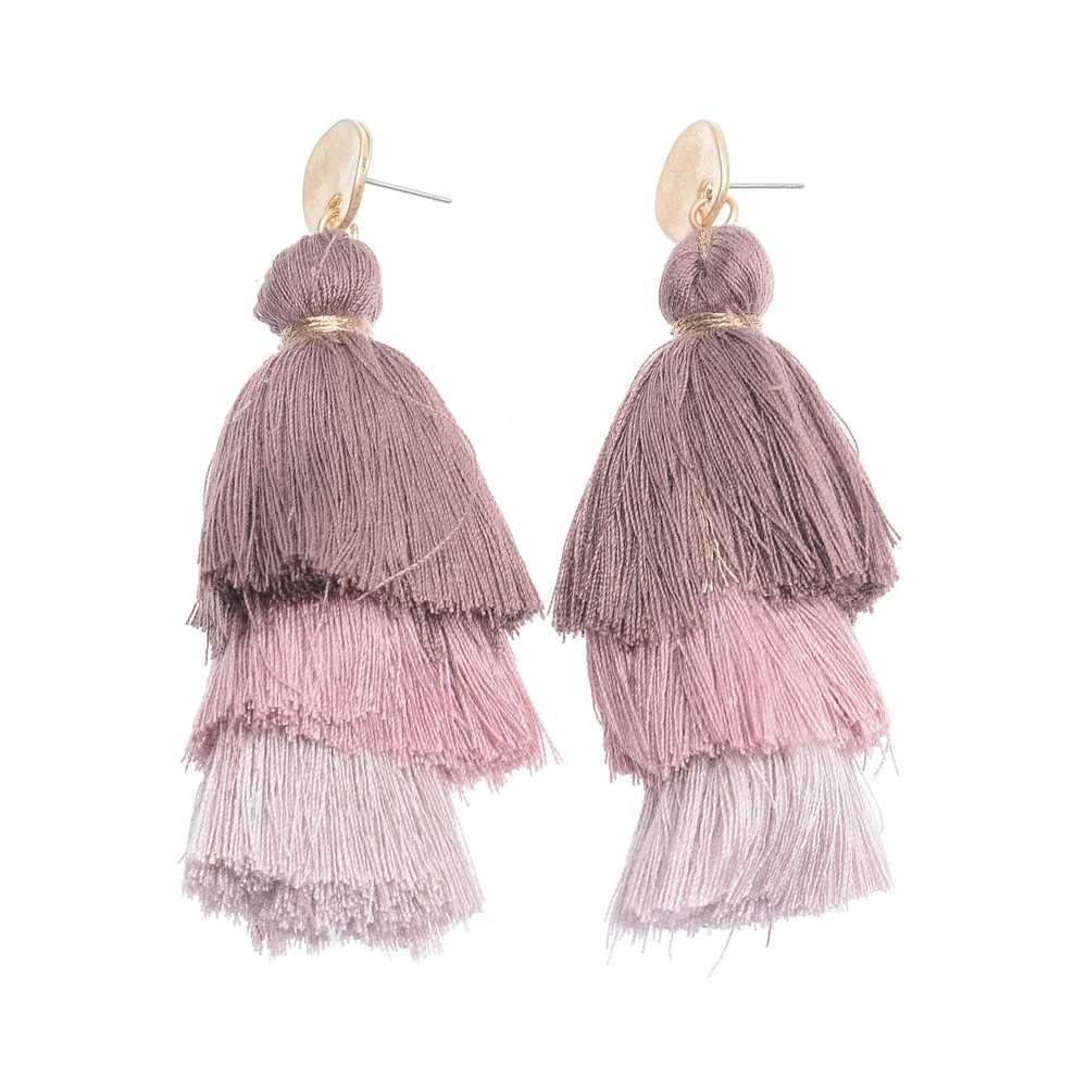 TRIPLE FRINGE STRAP EARRINGS