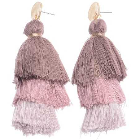 TRIPLE FRINGE STRAP EARRINGS