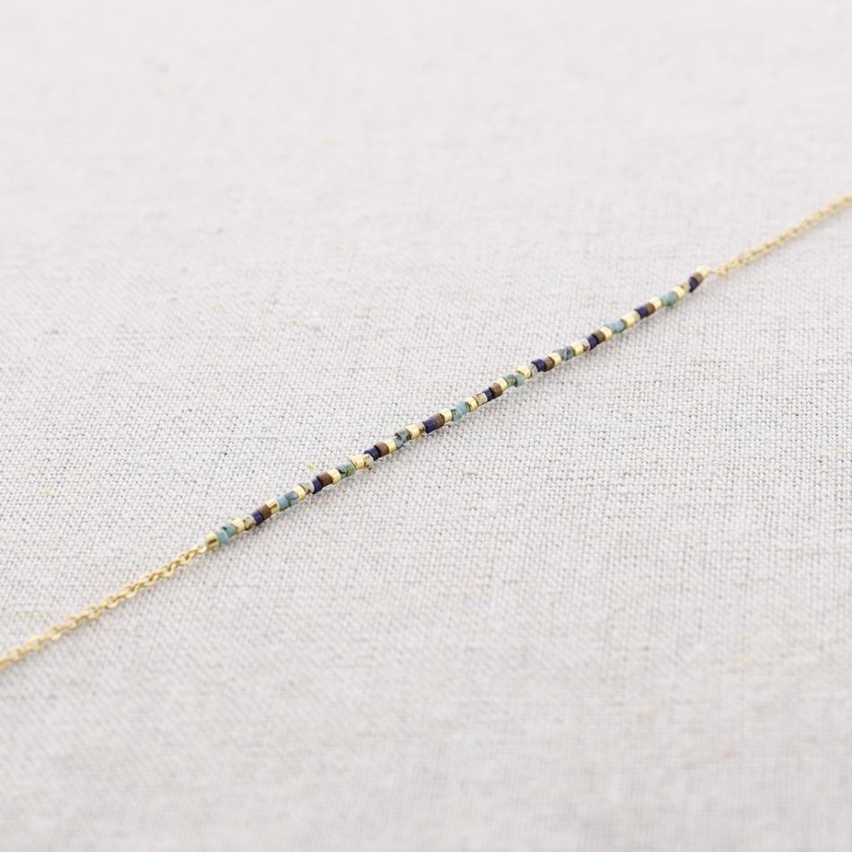 MIYUKI BEADS STEEL SHORT NECKLACE