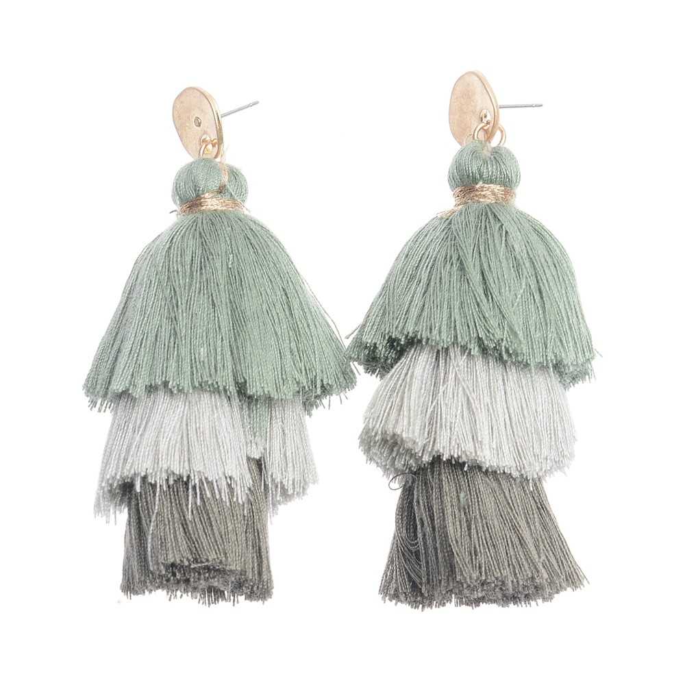 TRIPLE FRINGE STRAP EARRINGS