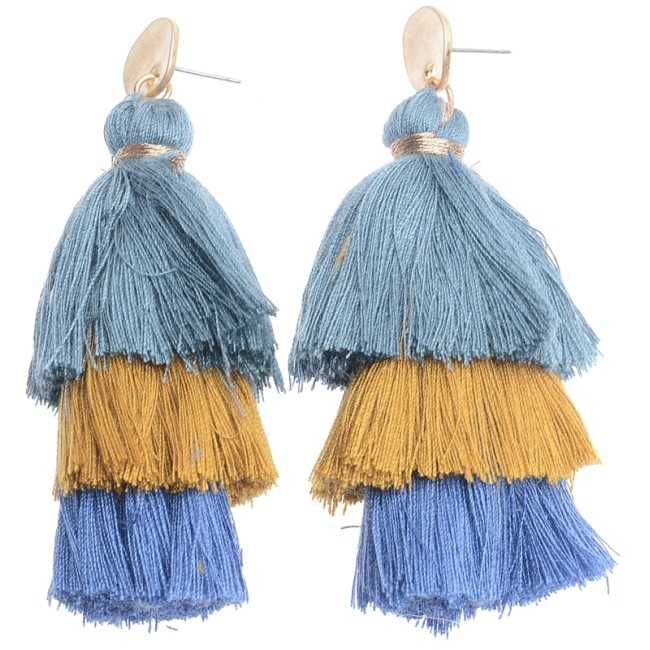 TRIPLE FRINGE STRAP EARRINGS