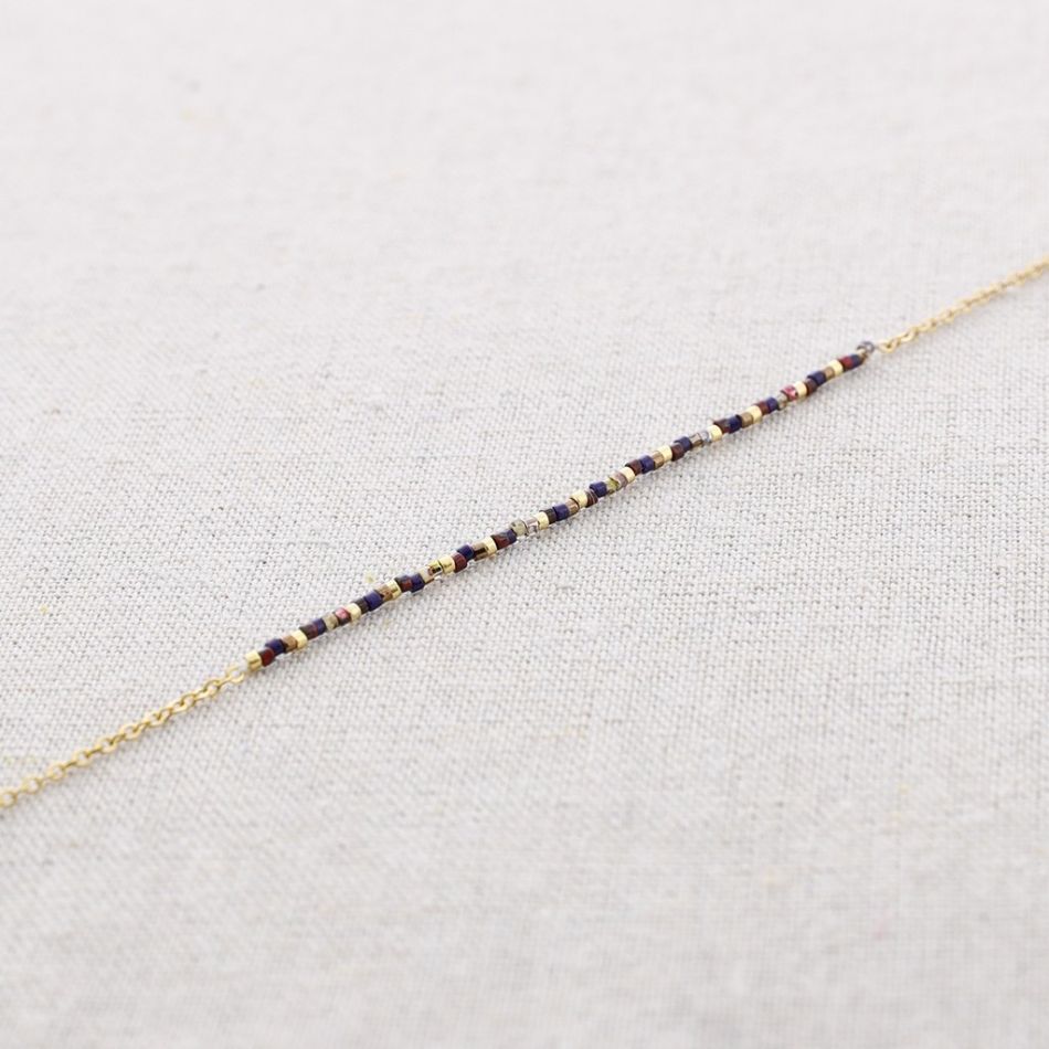 MIYUKI BEADS STEEL SHORT NECKLACE