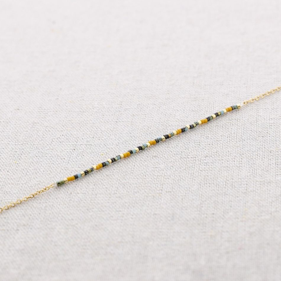 MIYUKI BEADS STEEL SHORT NECKLACE