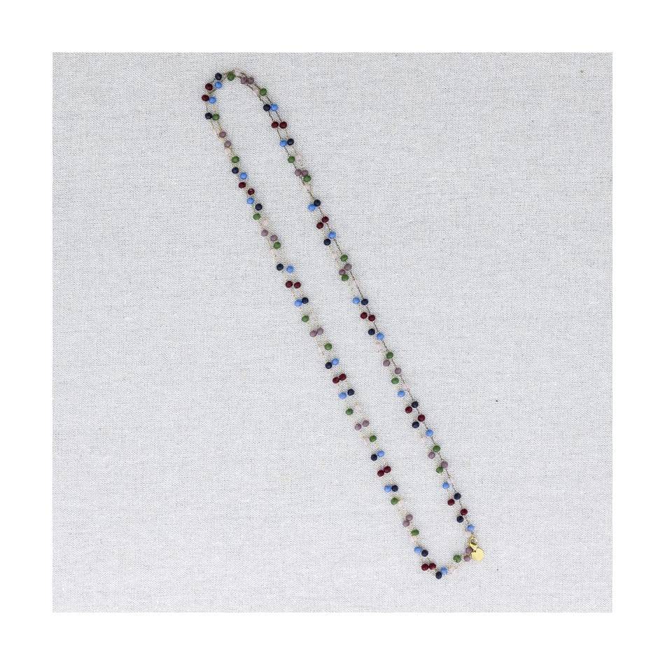 LONG NECKLACE WITH FACETED CRYSTAL BEADS 1.3M*2MM