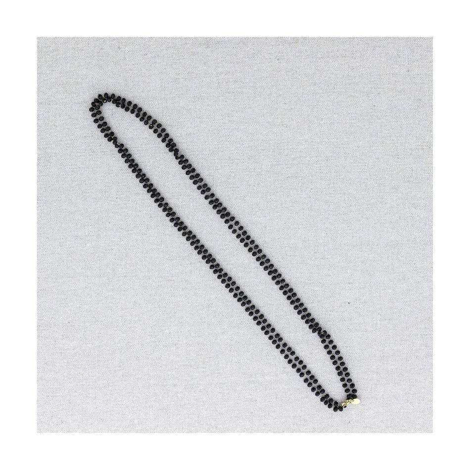 COLLAR LARGO ACERO CUENTAS CRISTALES FACETADOS 1.3M*2MM