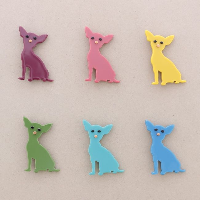 RESIN PUPPY BROOCH