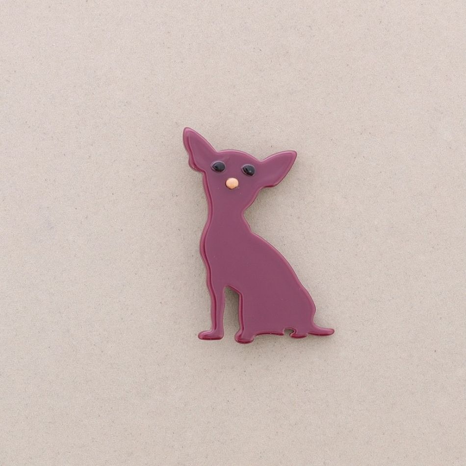 BROCHE PERRITO RESINA