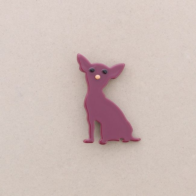 BROCHE PERRITO RESINA