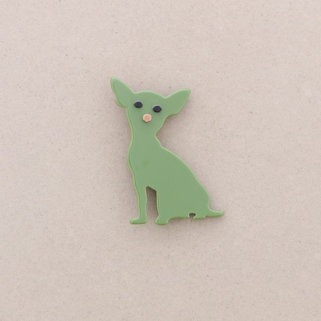 BROCHE PERRITO RESINA