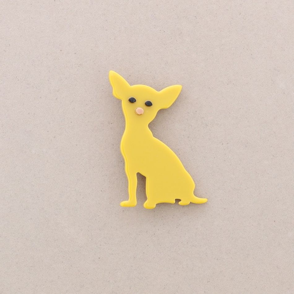 RESIN PUPPY BROOCH