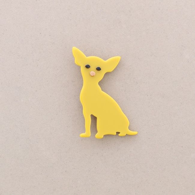RESIN PUPPY BROOCH