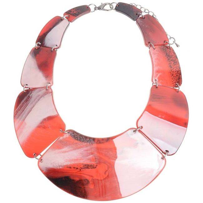 IMI RESIN SHORT NECKLACE. BONE
