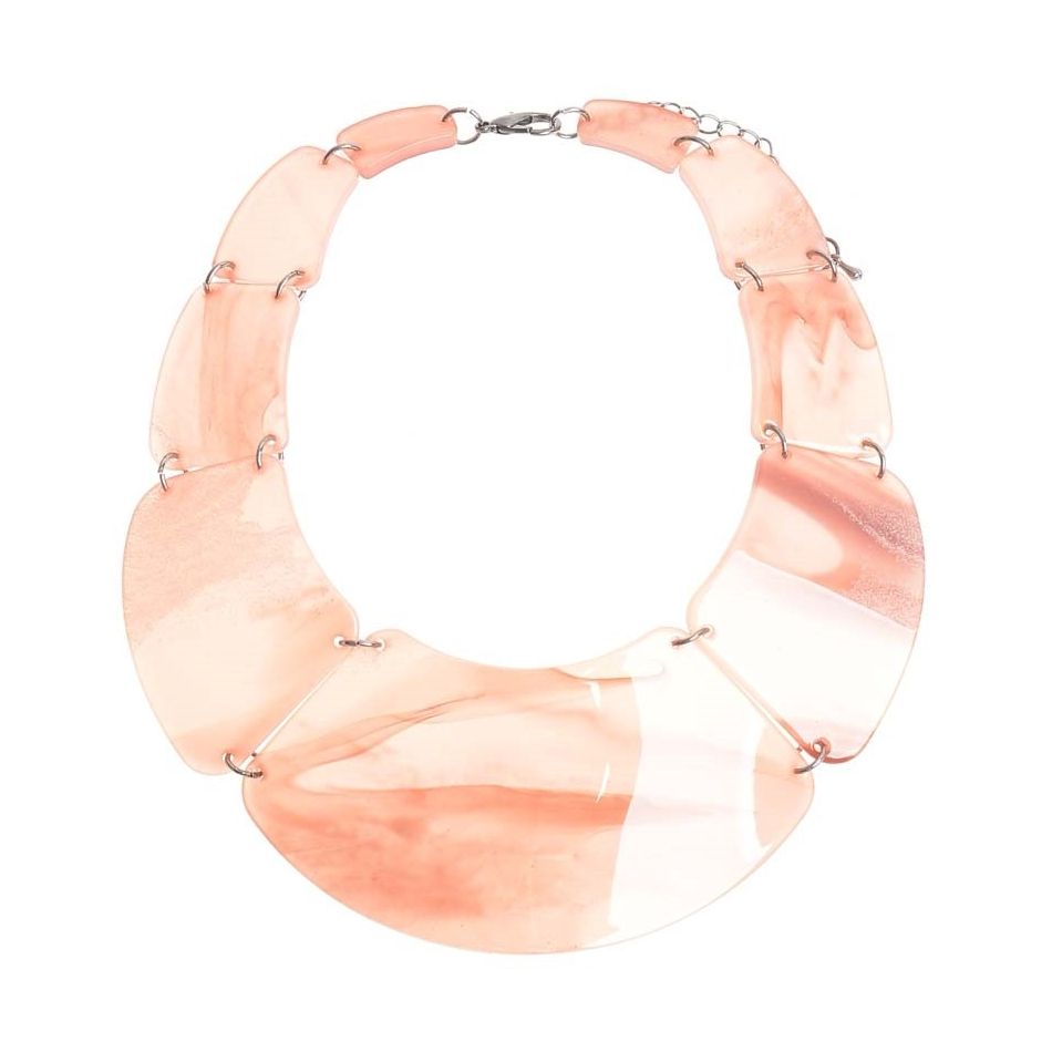 IMI RESIN SHORT NECKLACE. BONE