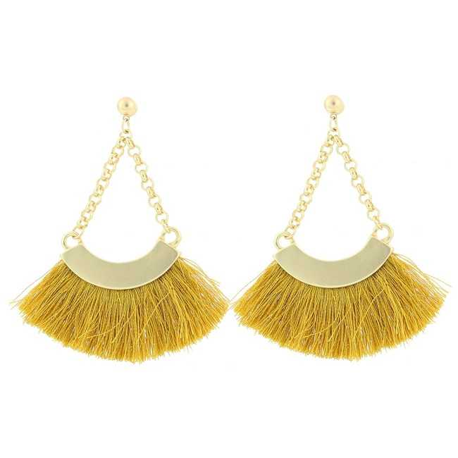 FRINGED HIPPIE HOOK EARRINGS