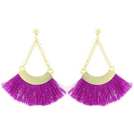 FRINGED HIPPIE HOOK EARRINGS