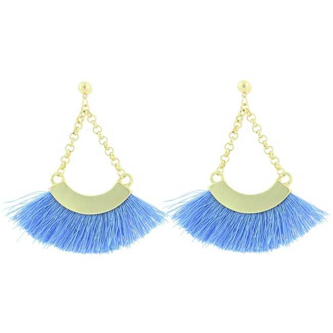 FRINGED HIPPIE HOOK EARRINGS