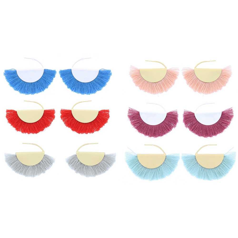 THREAD FRINGE FAN EARRINGS