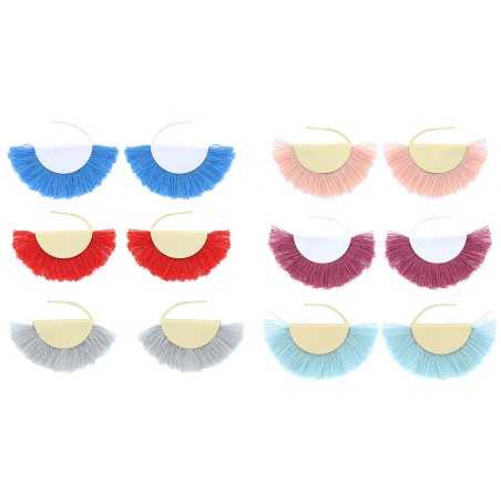 THREAD FRINGE FAN EARRINGS